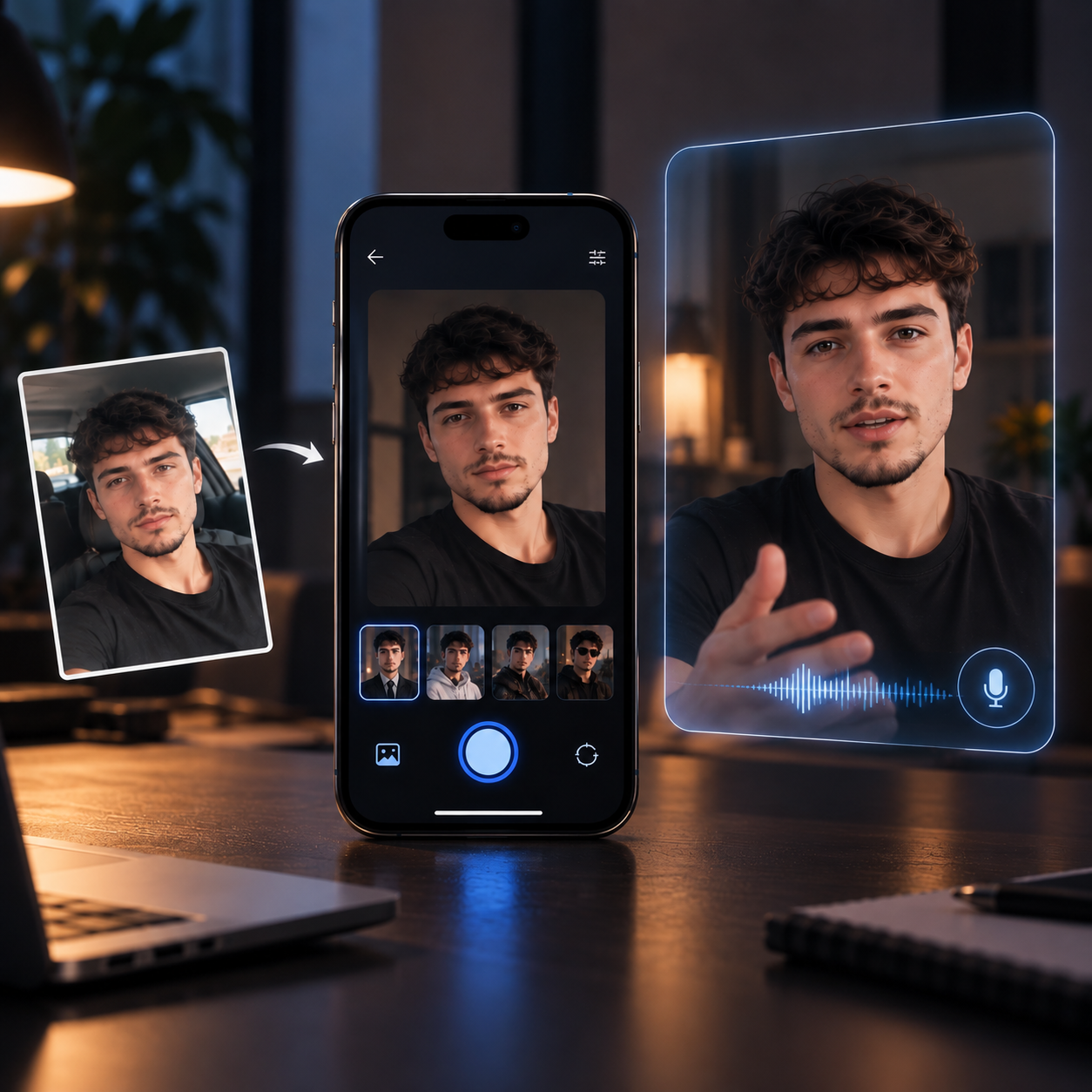 Tek fotoğraftan farklı stillerde avatar oluşturma önizlemesi